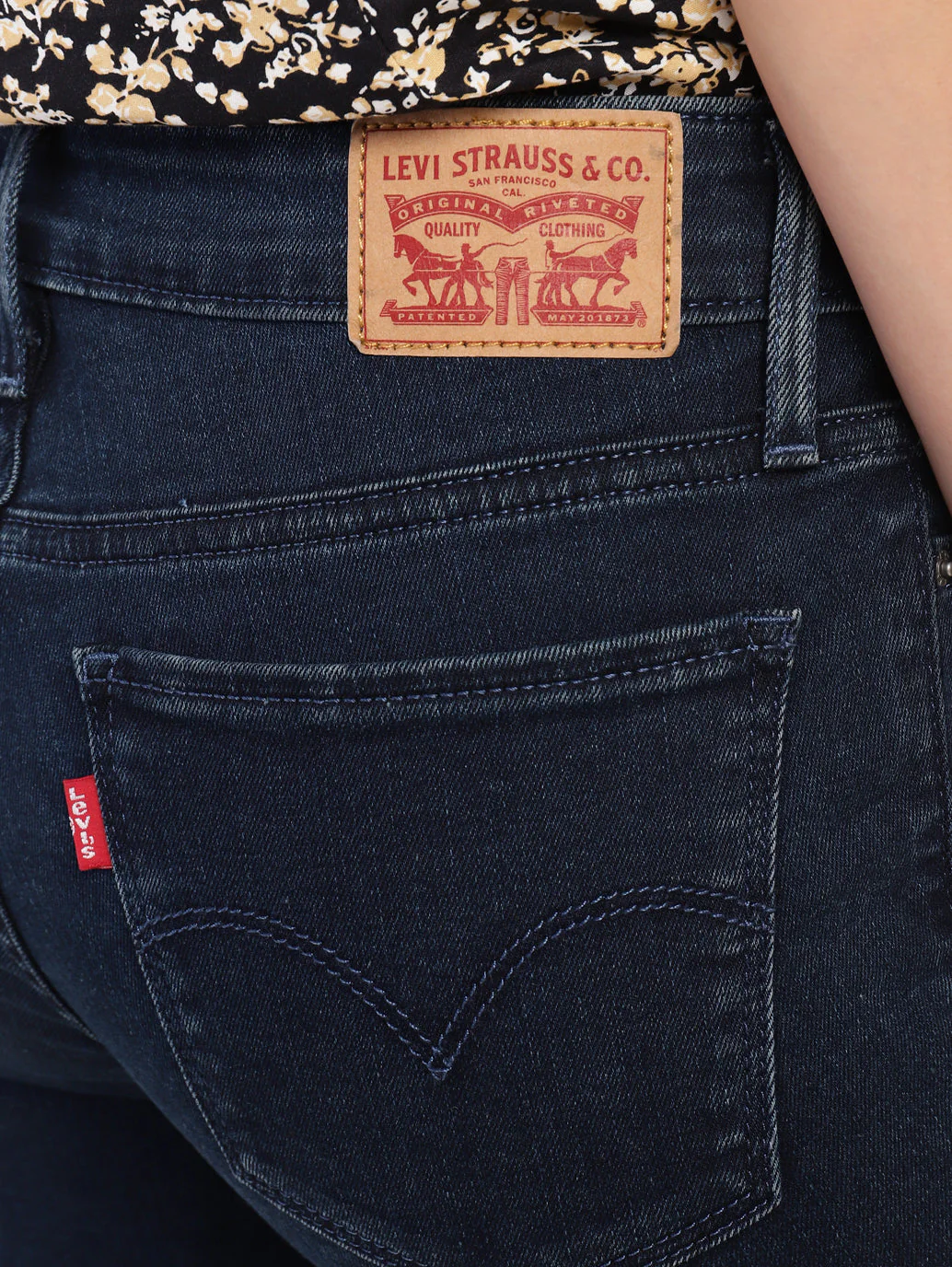 Women's 711 Blue Skinny Fit Mid Rise Jeans - Image 6