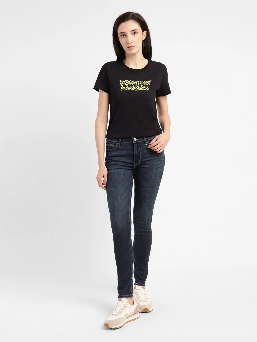 Women's 711 Blue Skinny Fit Mid Rise Jeans - Image 7