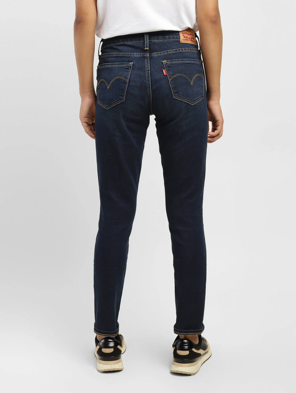 Women's 711 Blue Skinny Fit Mid Rise Jeans - Image 2