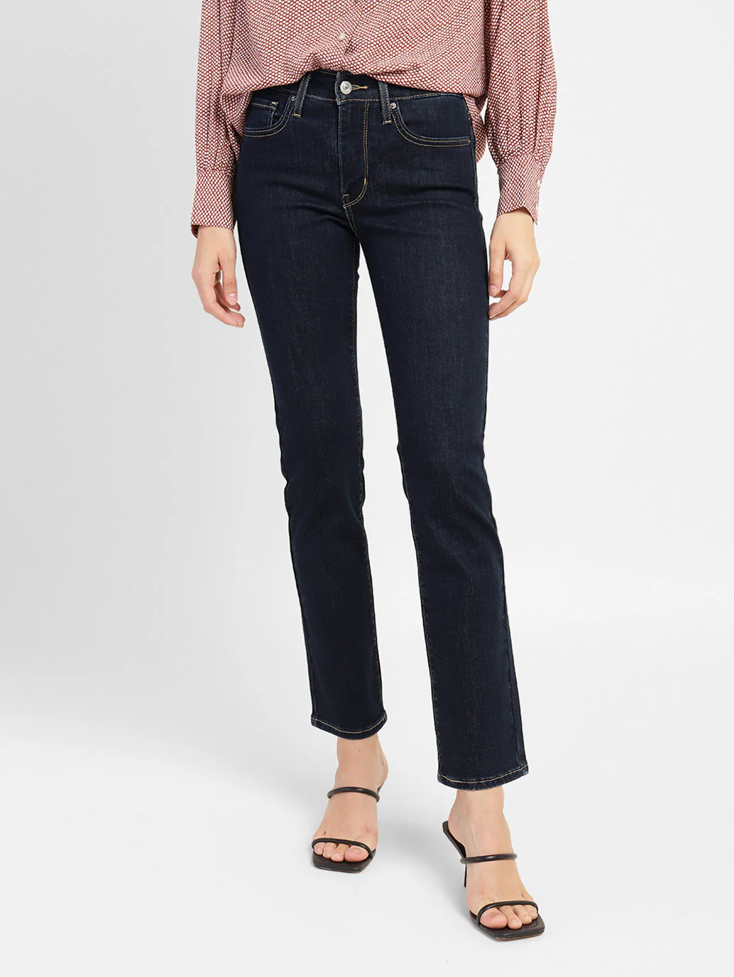 Women's 711 Blue Skinny Fit Mid Rise Jeans