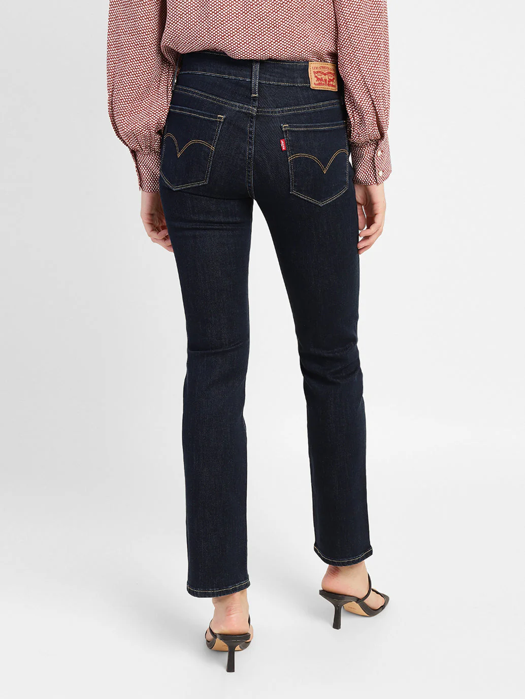 Women's 711 Blue Skinny Fit Mid Rise Jeans - Image 3