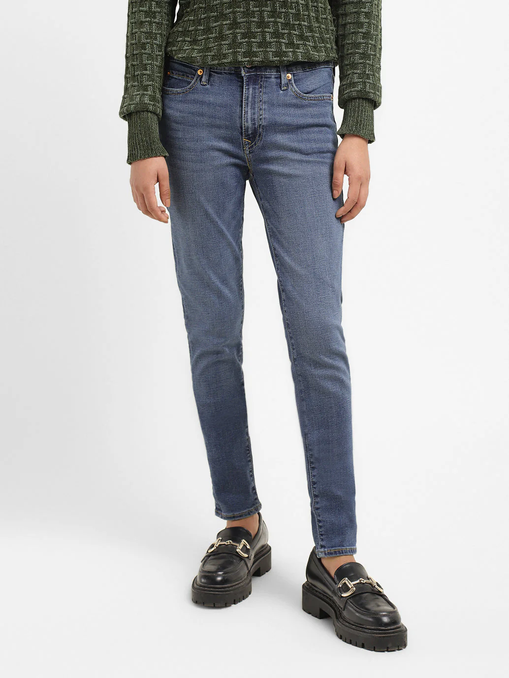 Women's 711 Blue Skinny Fit Mid Rise Jeans - Image 2