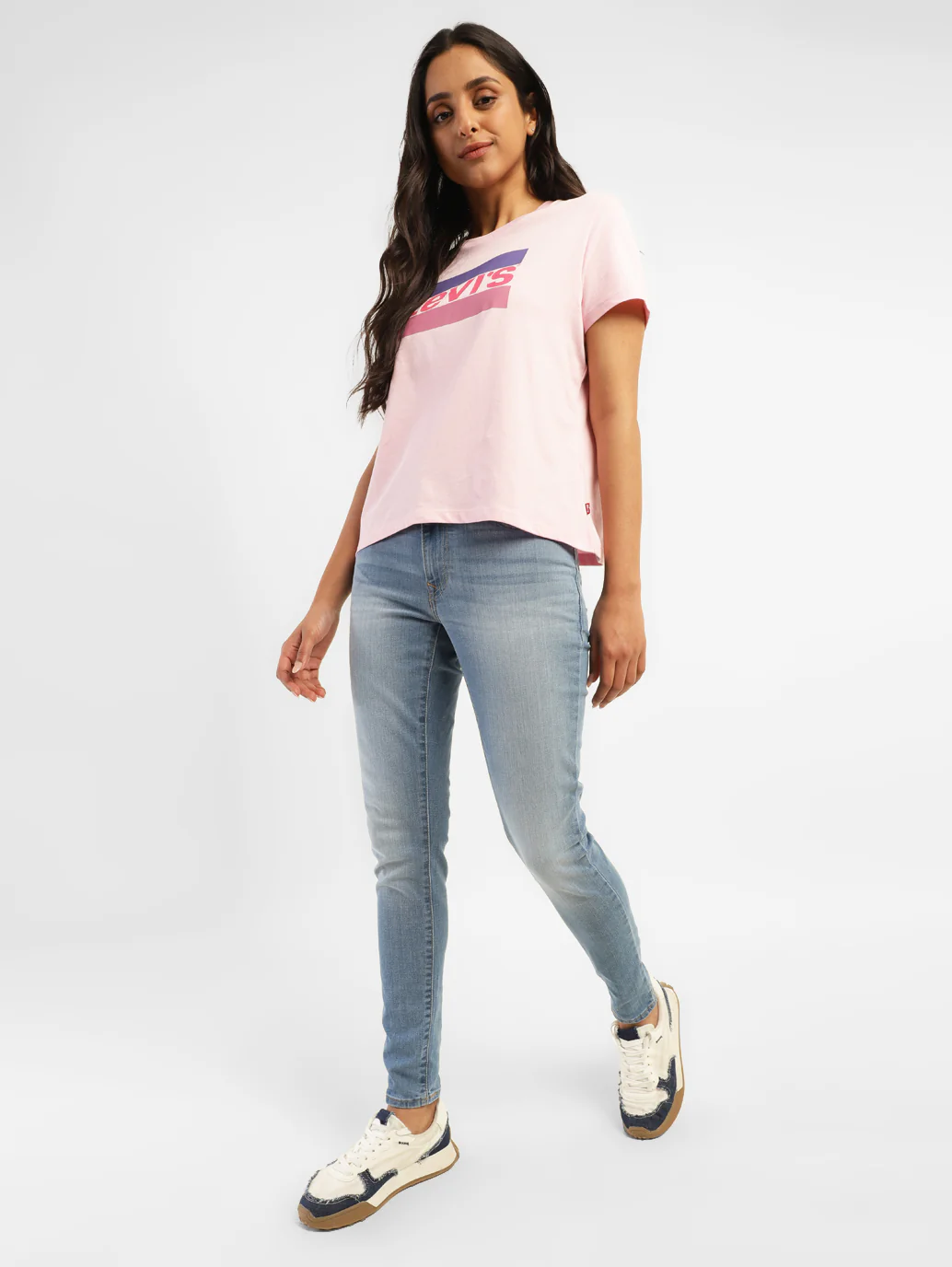 Women's 711 Blue Skinny Fit Mid Rise Jeans - Image 10