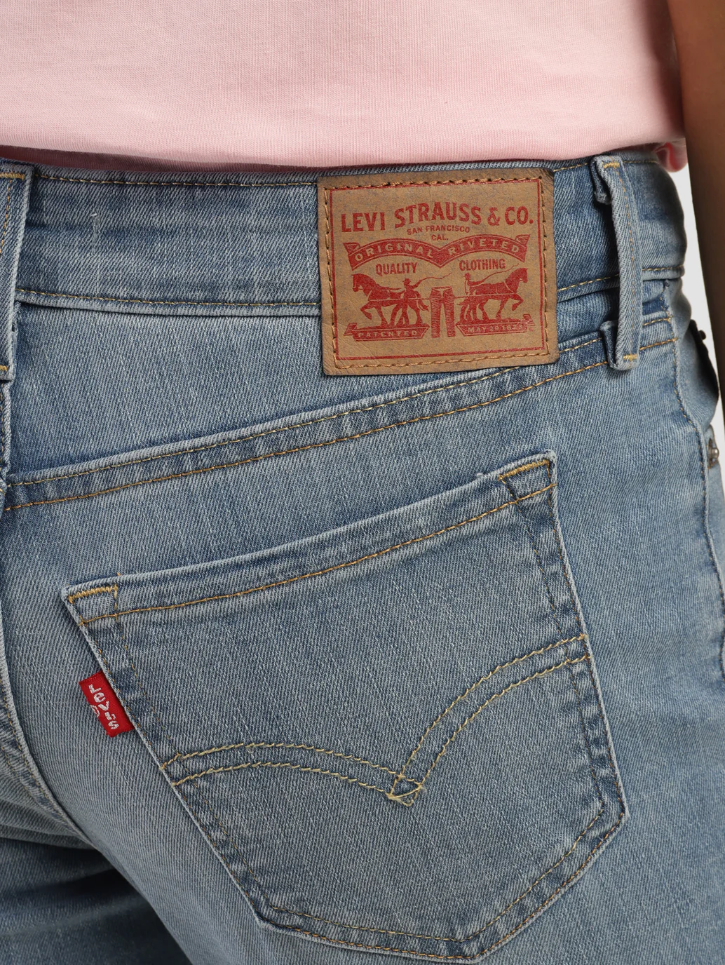 Women's 711 Blue Skinny Fit Mid Rise Jeans - Image 8