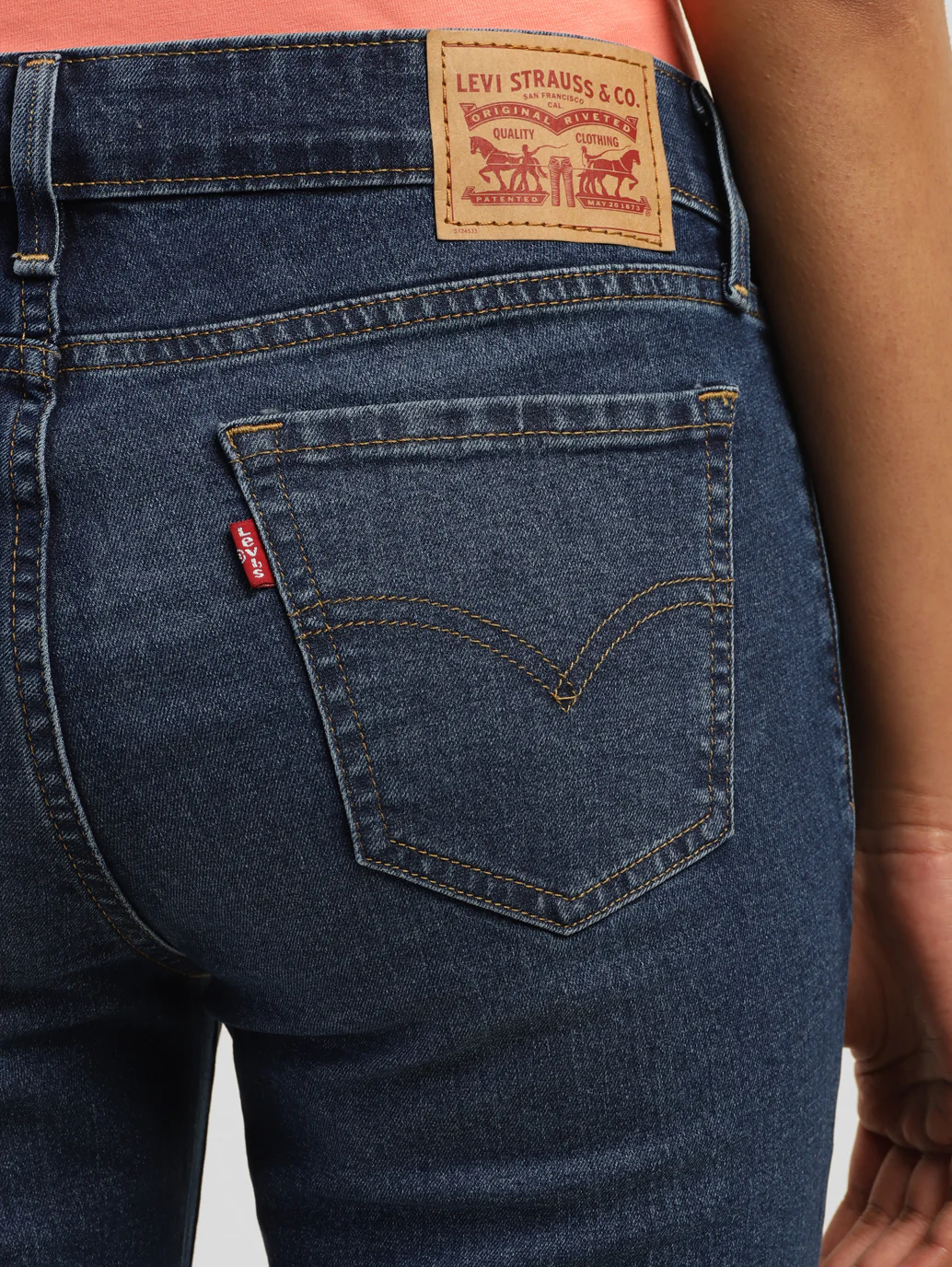 Women's 711 Blue Skinny Fit Mid Rise Jeans - Image 8