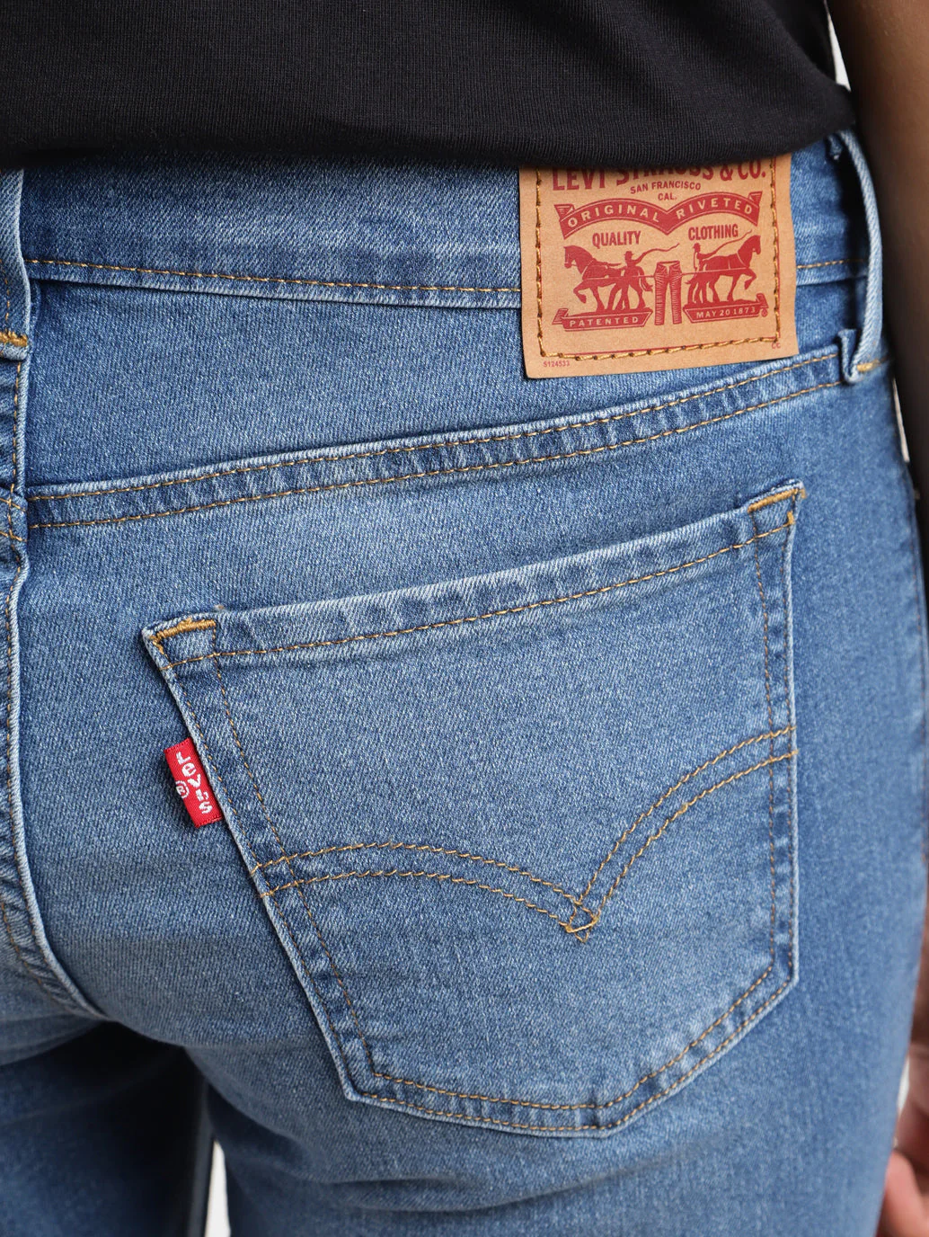 Women's 711 Blue Skinny Fit Mid Rise Jeans - Image 5