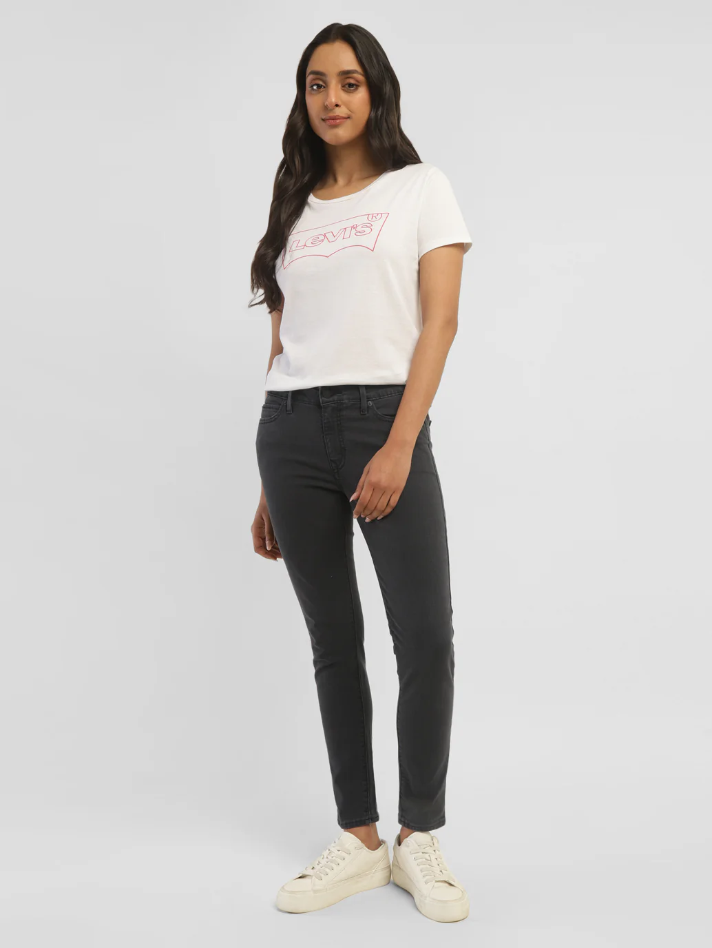 Women's 711 Black Skinny Fit Mid Rise Jeans - Image 2