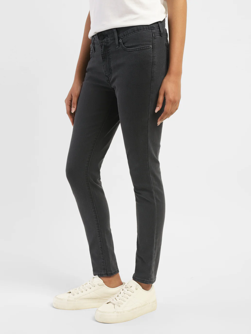 Women's 711 Black Skinny Fit Mid Rise Jeans - Image 5