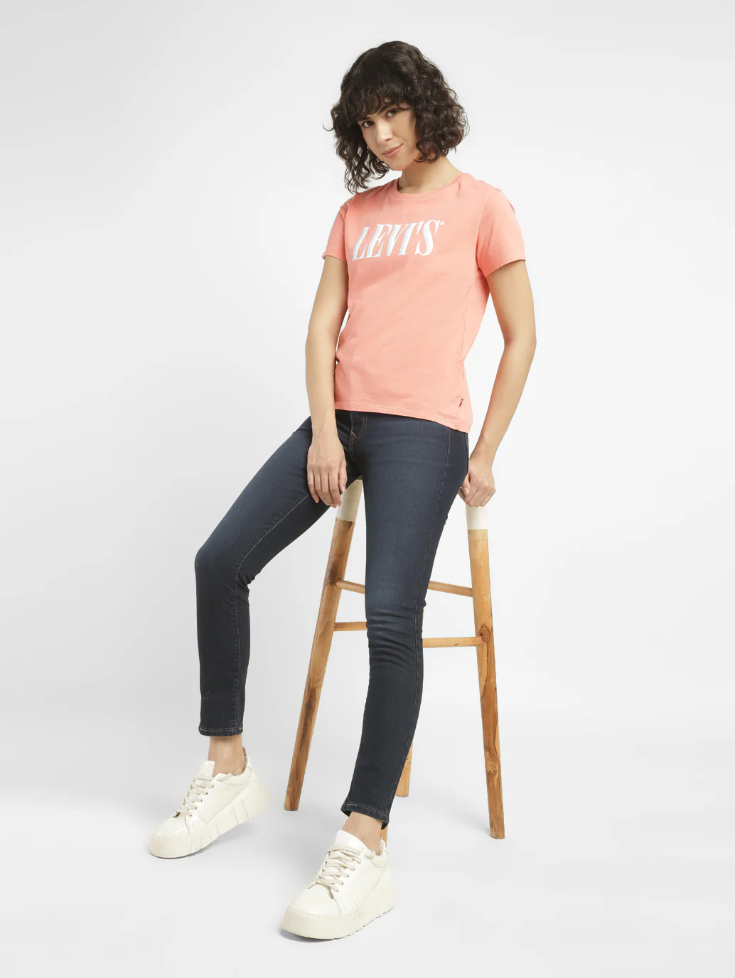 Women's 711 Blue Skinny Fit Mid Rise Jeans - Image 2