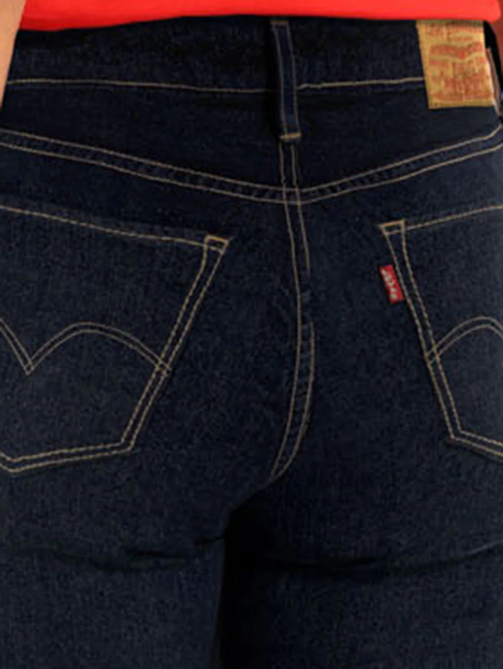 Women's 711 Navy Blue Skinny Fit Mid Rise Jeans - Image 4