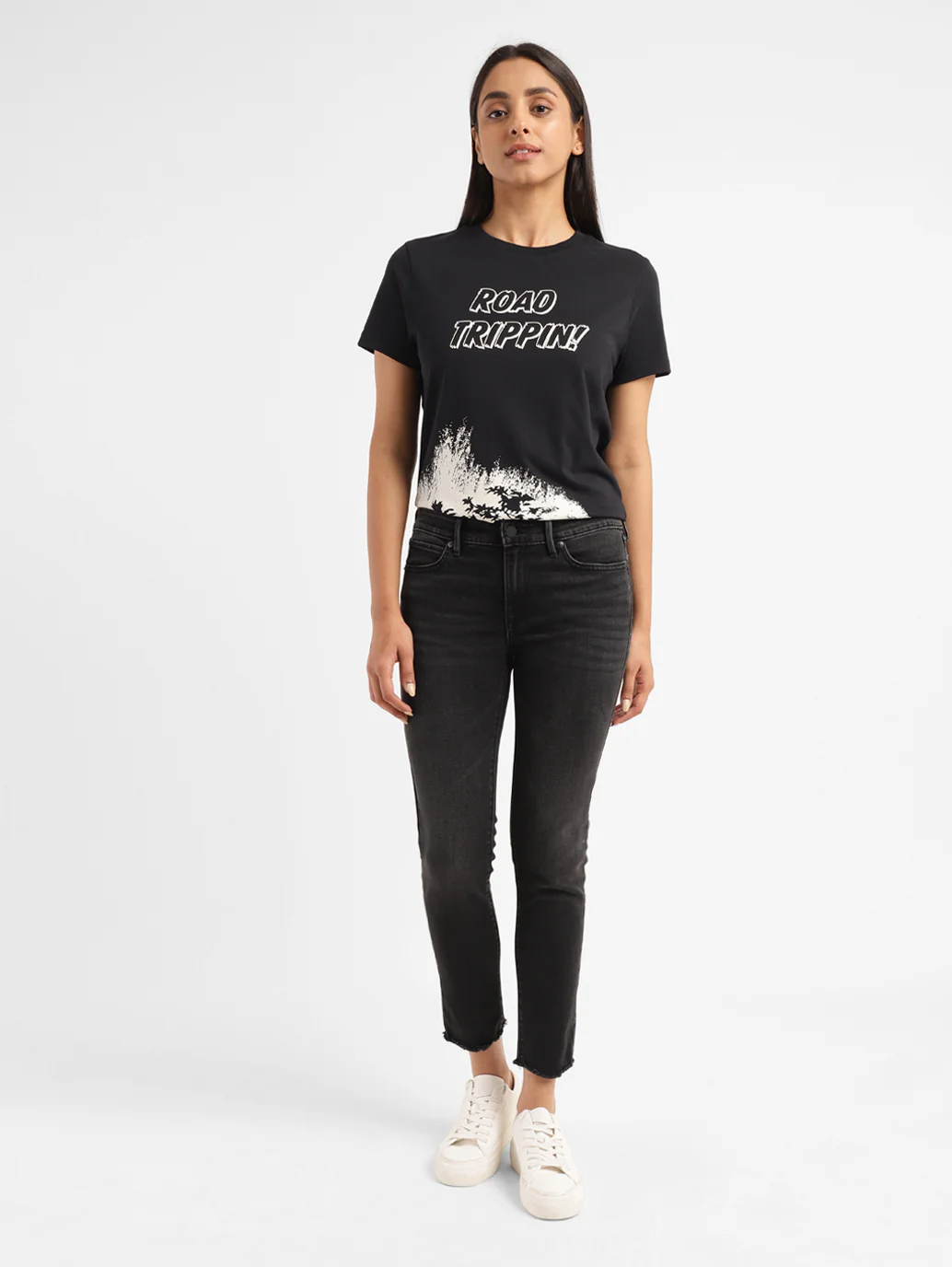 Women's 711 Black Skinny Fit Mid Rise Jeans - Image 6