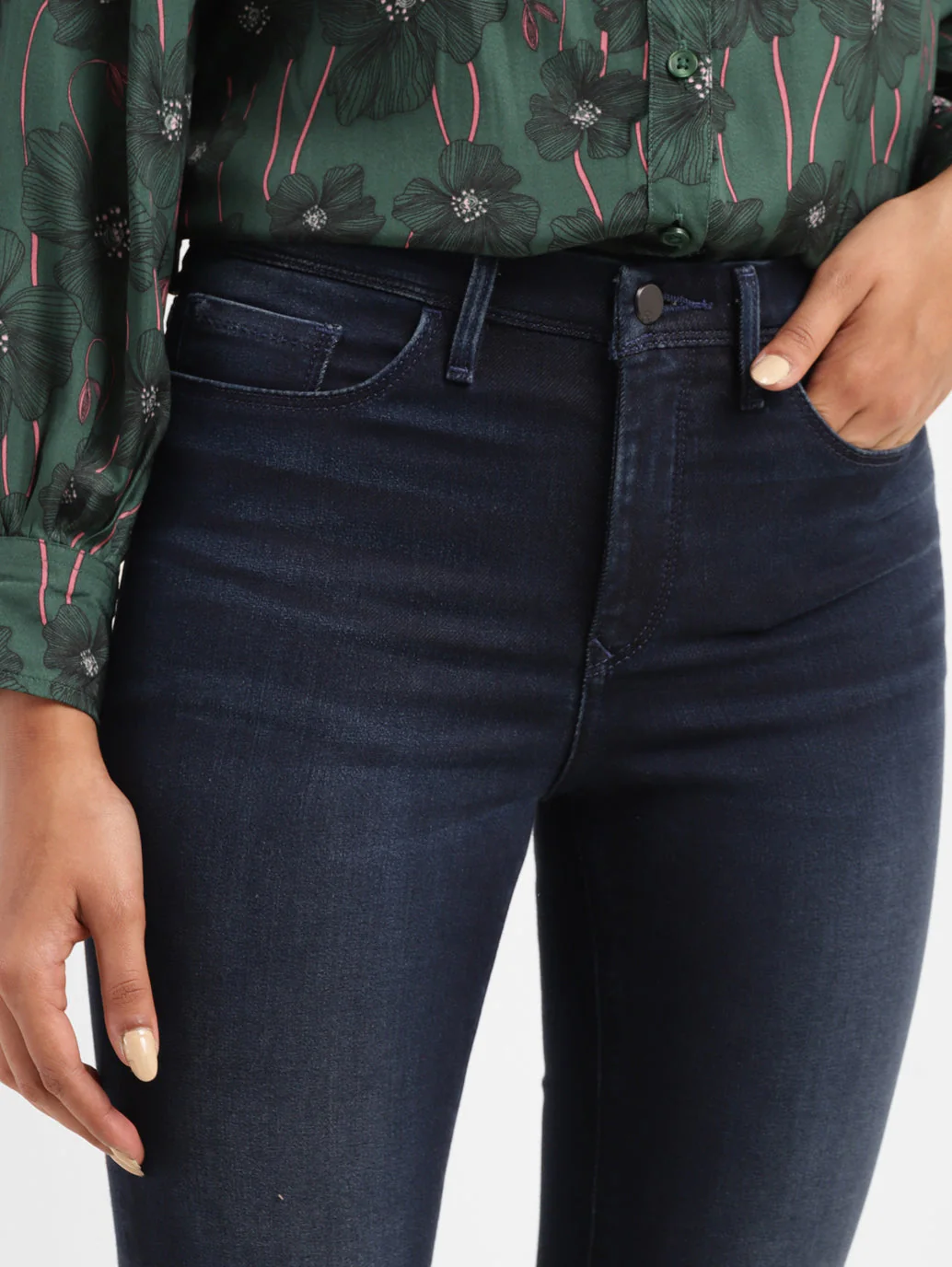 Women's Redloop 724 Blue Slim Straight Fit High Rise Jeans - Image 5