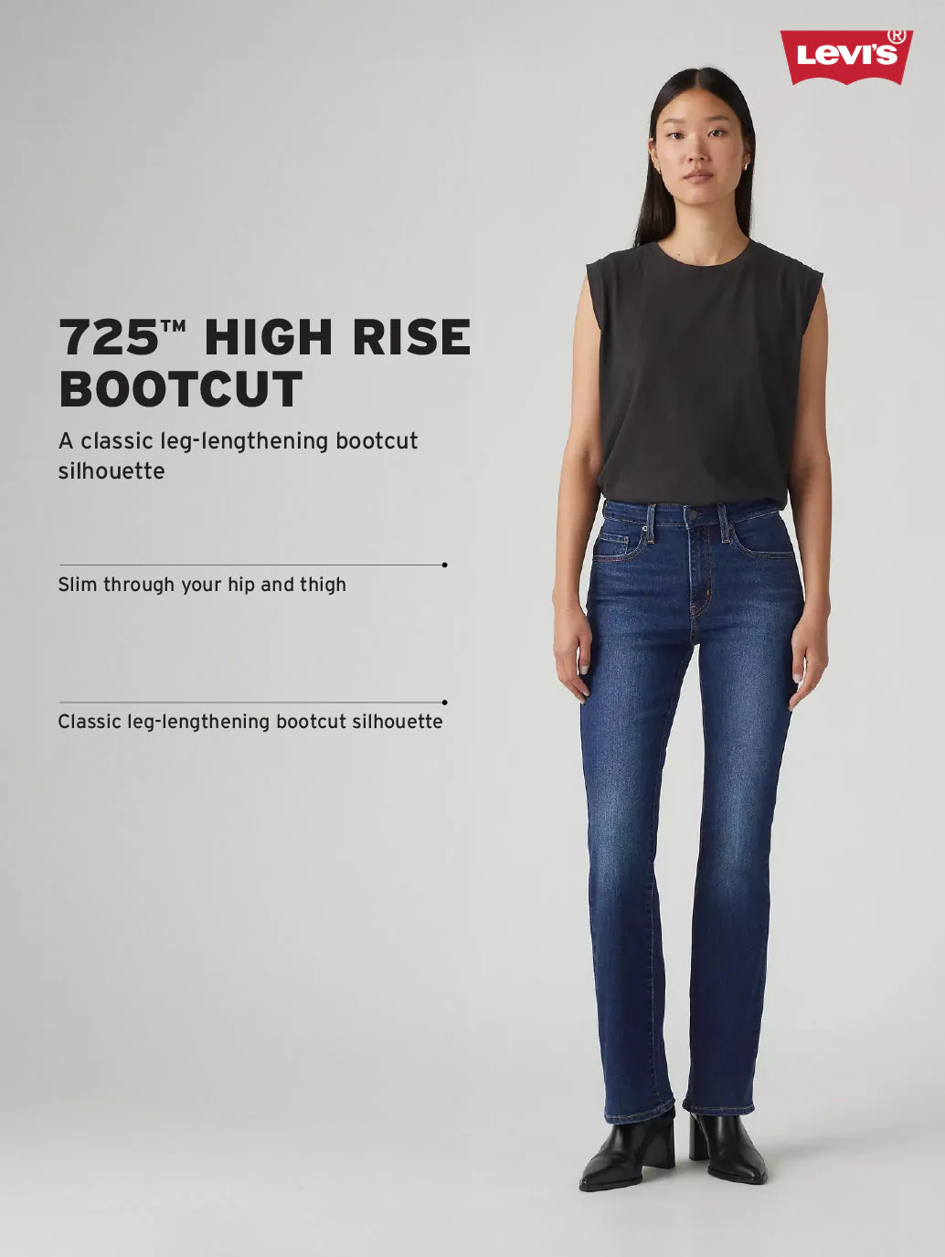 Women's Redloop 725 Navy Blue Bootcut Fit High Rise Jeans - Image 4