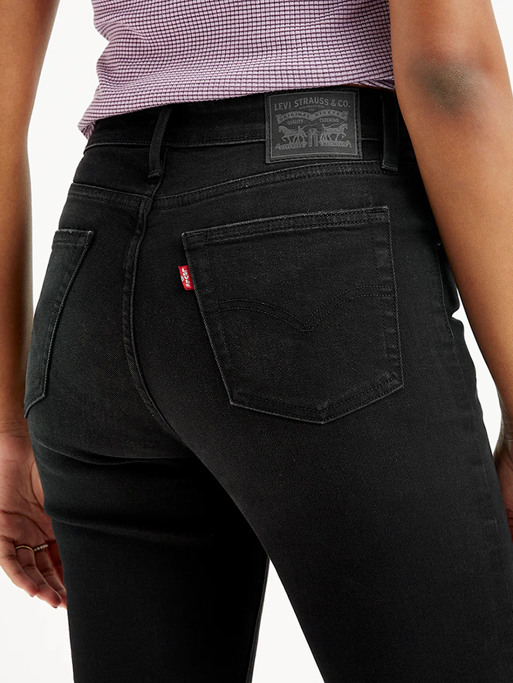 Women's 726 Black Flared Fit Mid Rise Jeans - Image 6