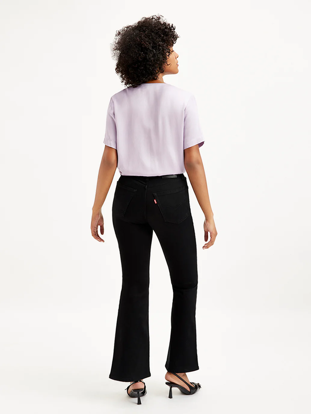Women's 726 Black Flared Fit Mid Rise Jeans - Image 5