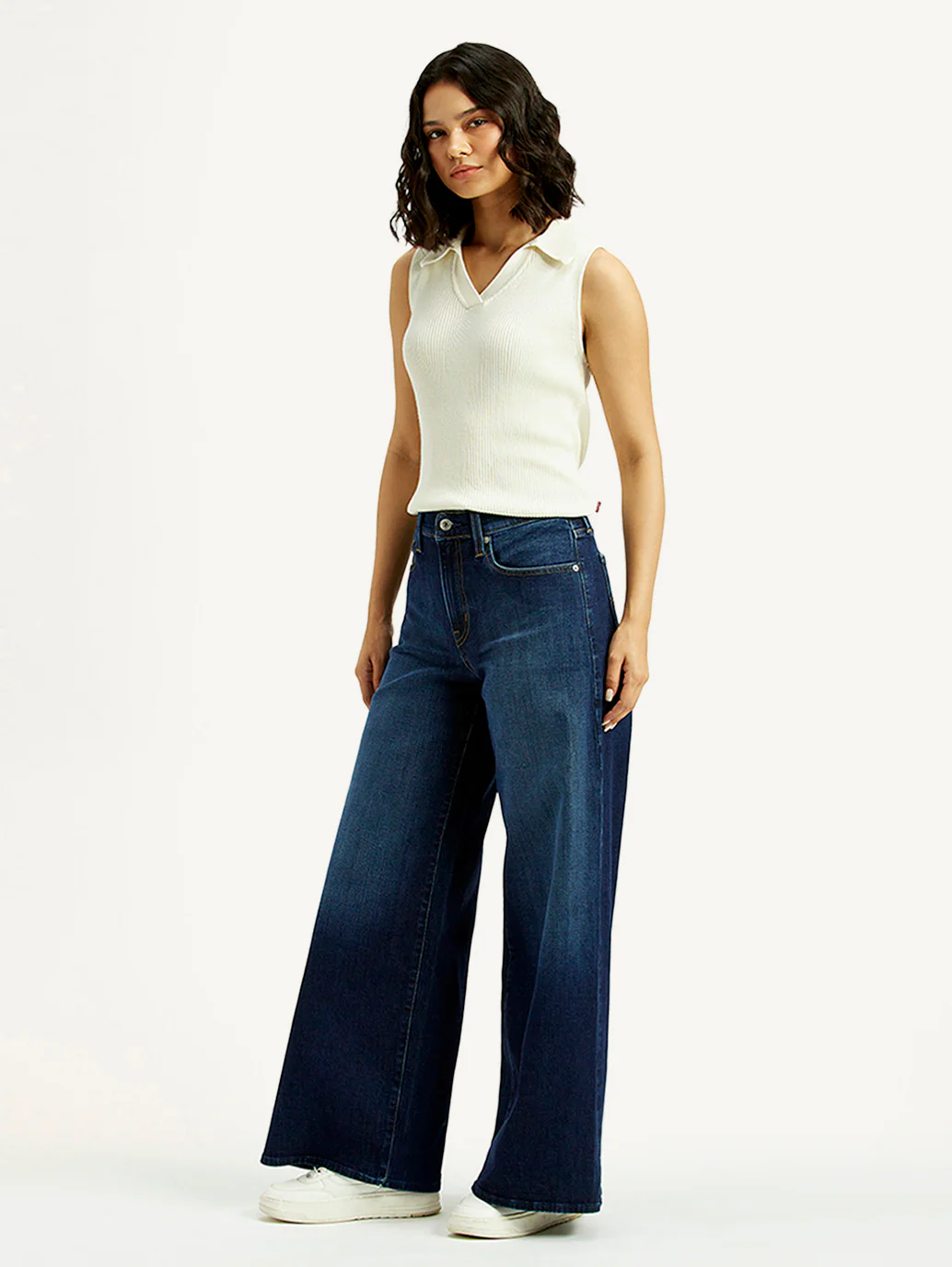 Women's 728 Dark Indigo Flared Fit High Rise Jeans - Image 6