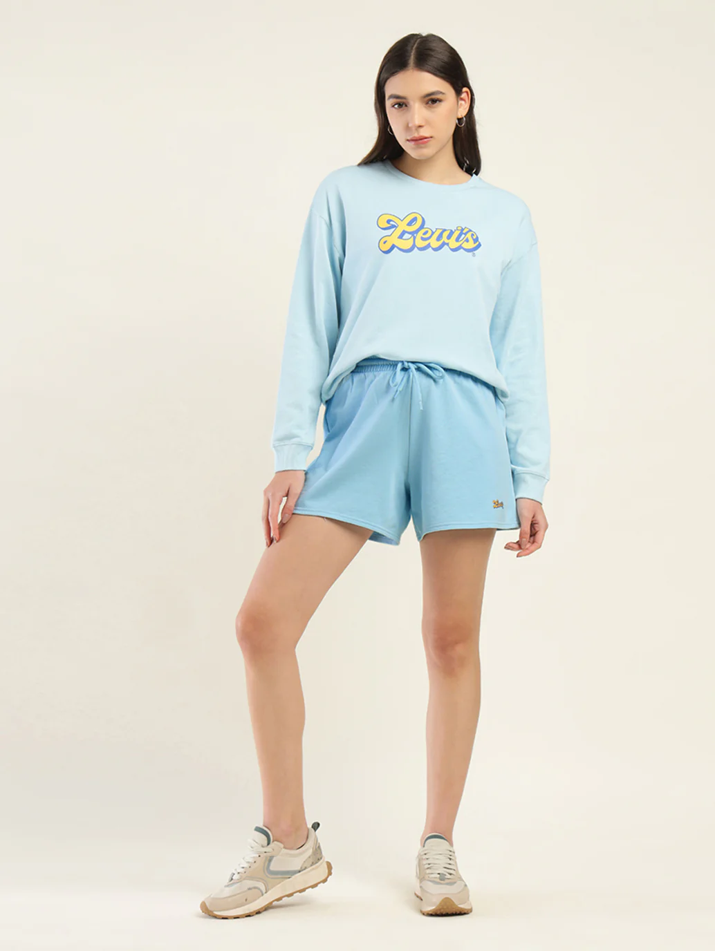 Women's Mid Rise Blue Regular Fit Shorts - Image 2