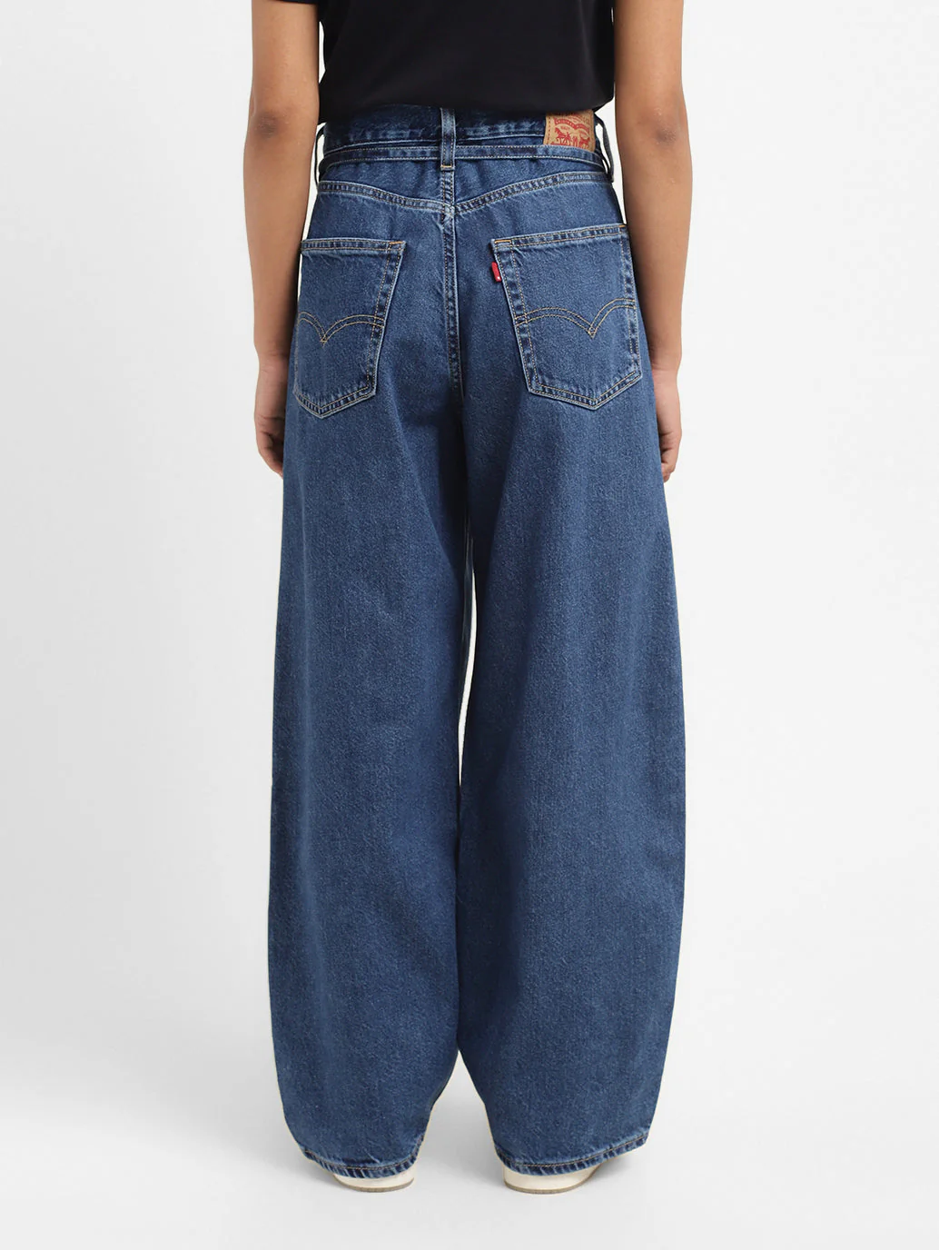 Women's Indigo XL Balloon Loose Fit Mid Rise Jeans - Image 3