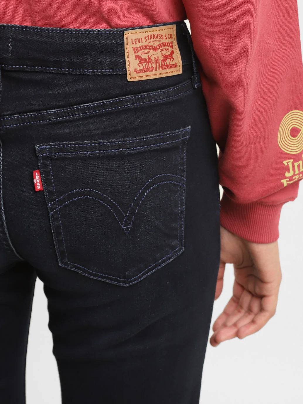 Women's Navy Blue Bootcut Fit Mid Rise Jeans - Image 7