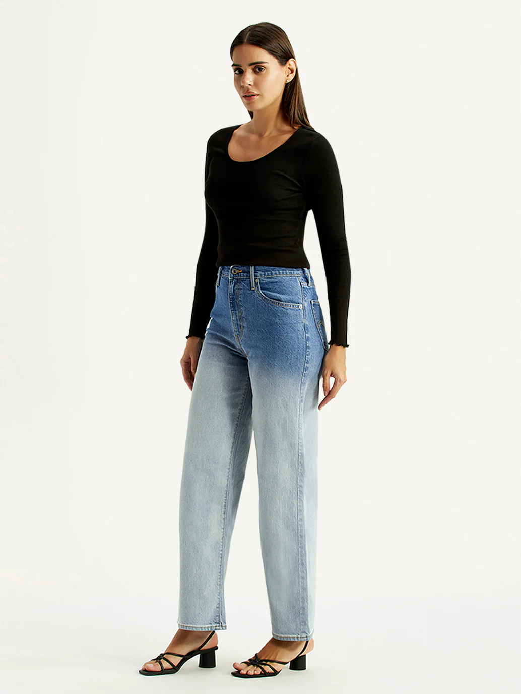 Women's 726 Light Indigo Flared Fit High Rise Jeans - Image 7