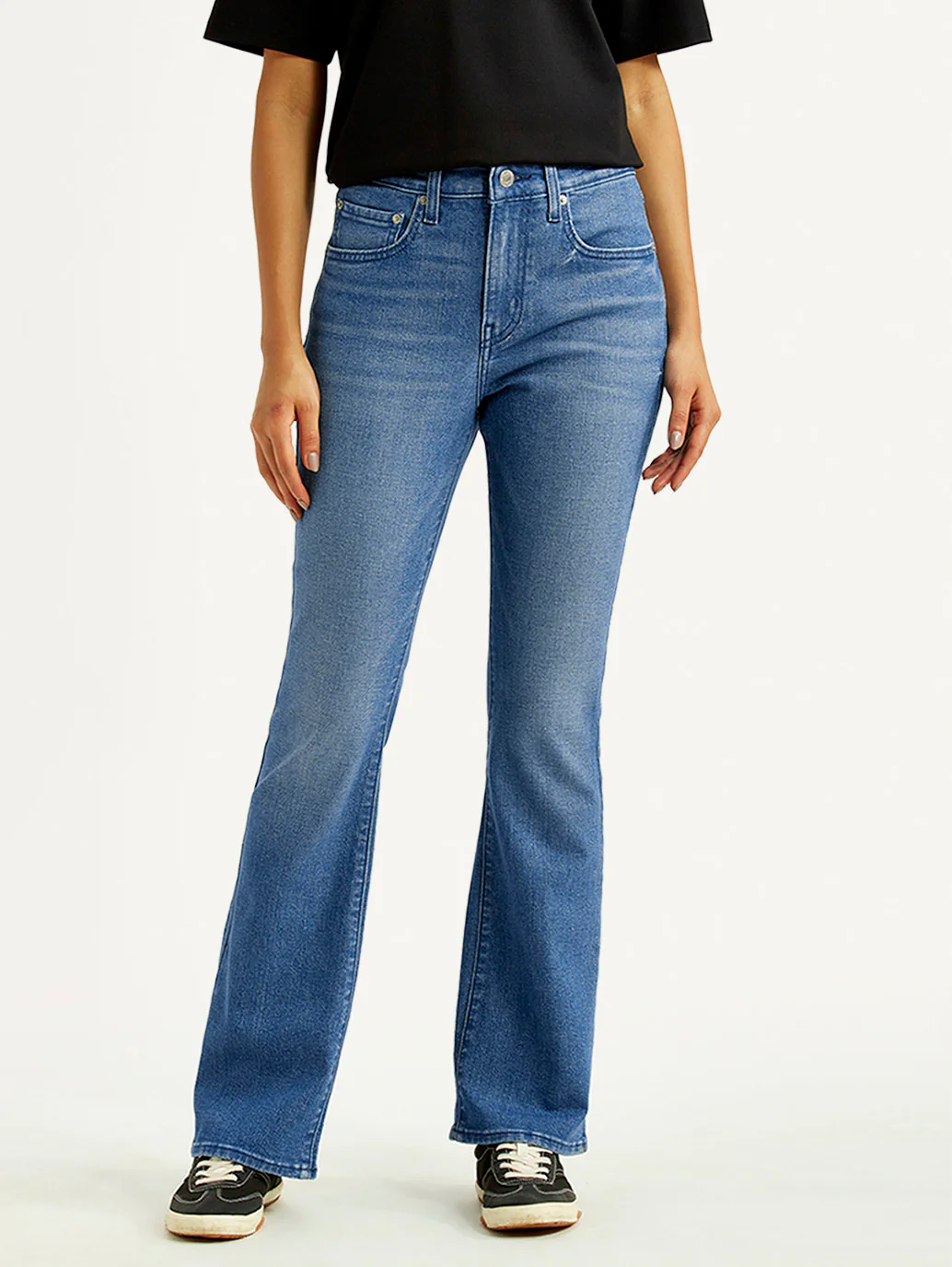 Women's 725 Med Indigo Bootcut Fit High Rise Jeans - Image 3