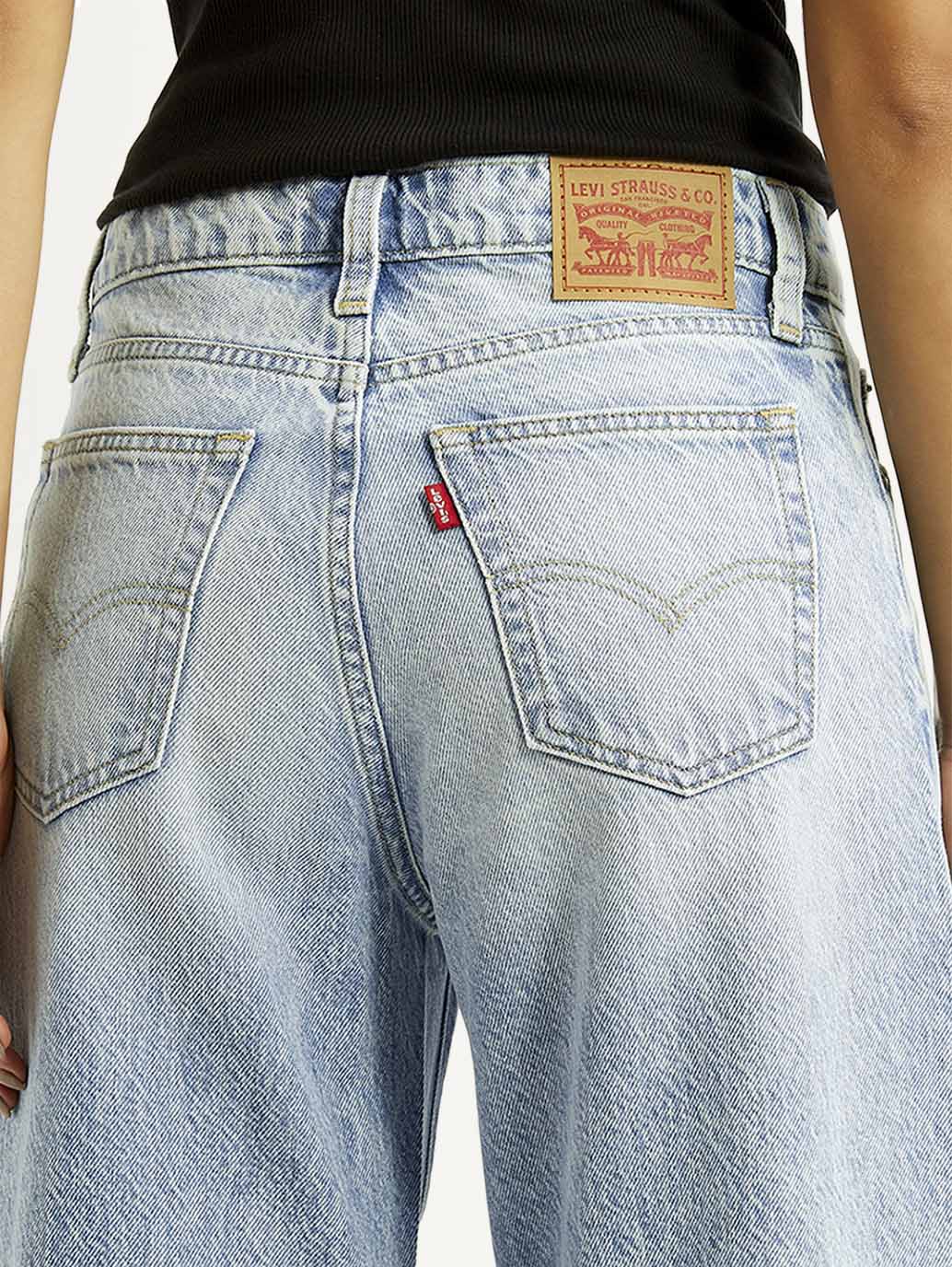 Women's 728 Light Indigo Wide Leg Fit Mid Rise Jeans - Image 5