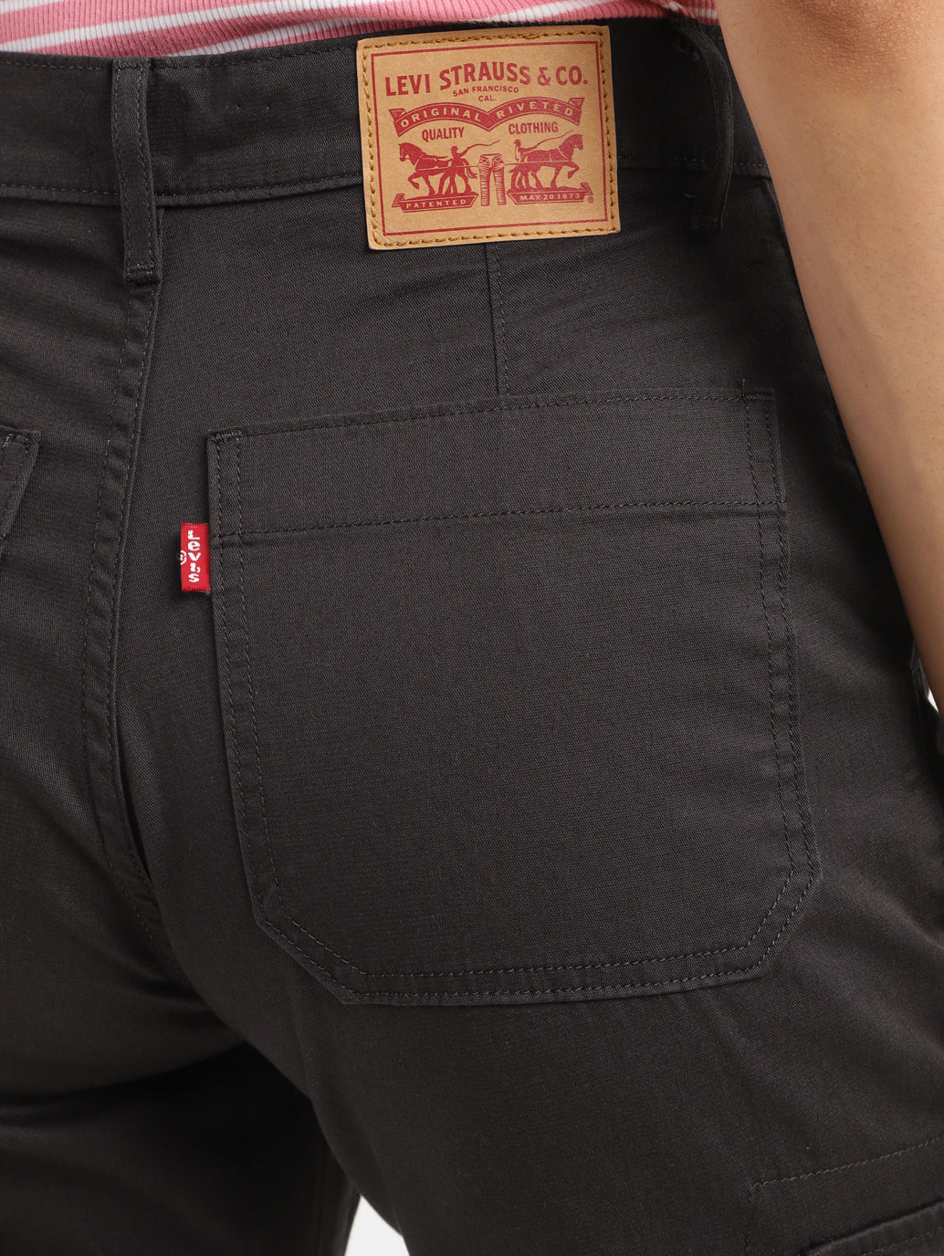 Women's Mid Rise Brown Cargo - Image 6