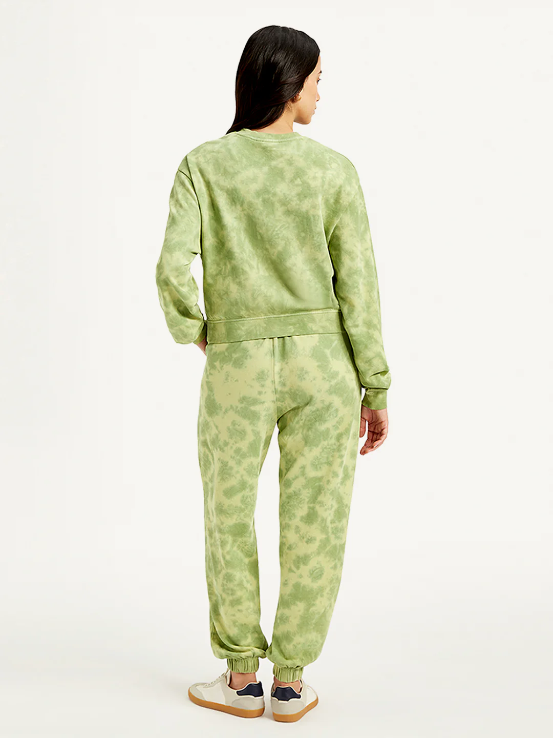 Women's Mid Rise Green Joggers - Image 3