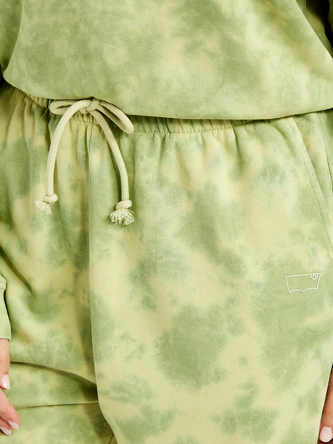 Women's Mid Rise Green Joggers - Image 5