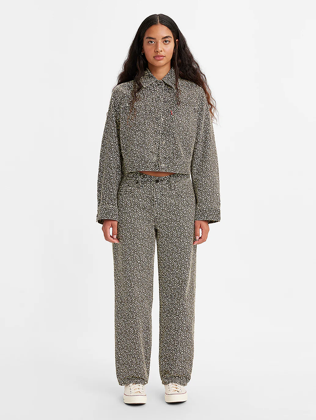 Women's Mid Rise Grey Straight Trousers - Image 4