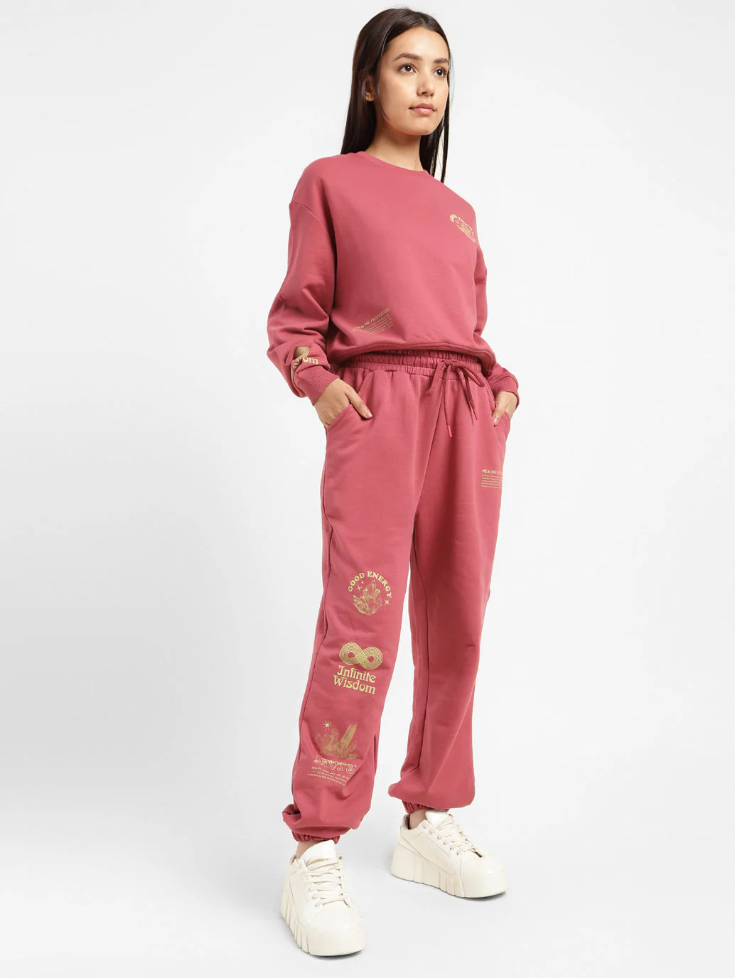 Women's High Rise Loose Fit Joggers - Image 9