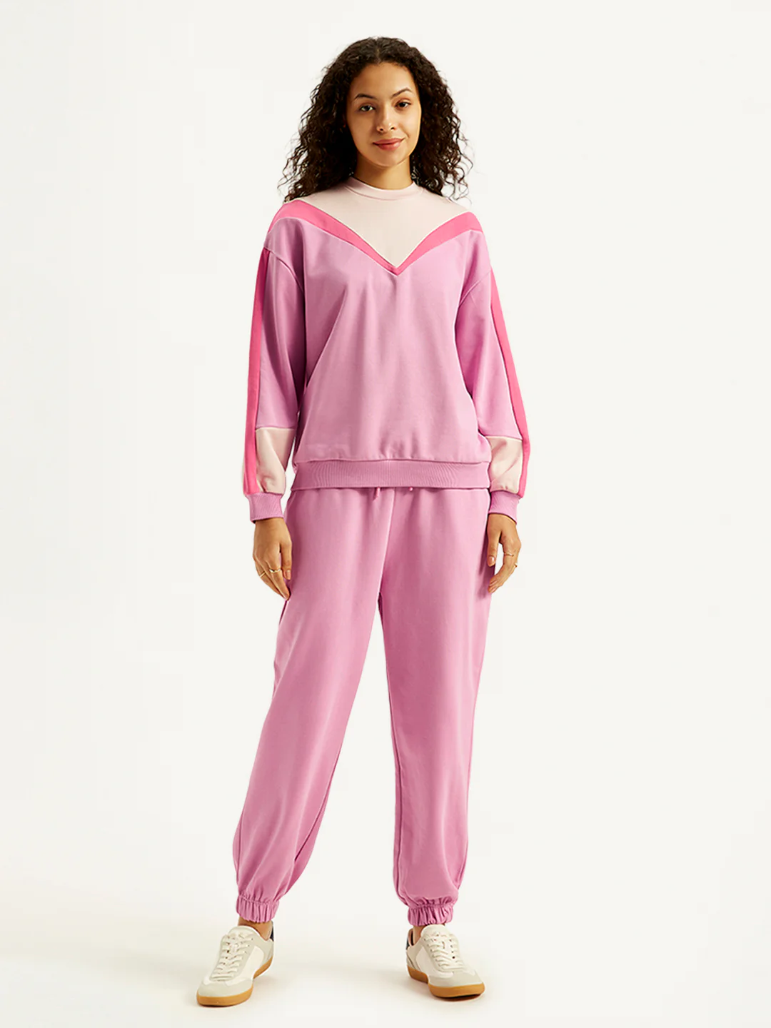 Women's Mid Rise Pink Joggers