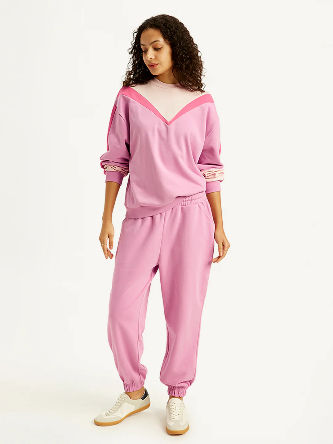 Women's Mid Rise Pink Joggers - Image 5