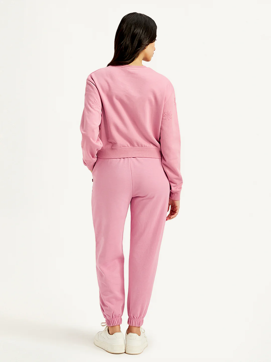 Women's Mid Rise Pink Joggers - Image 3