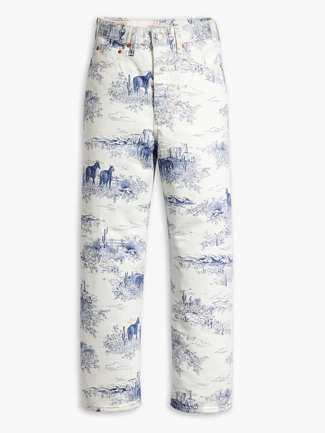 Women's White Ribcage Straight Ankle Fit Mid Rise Jeans - Image 7