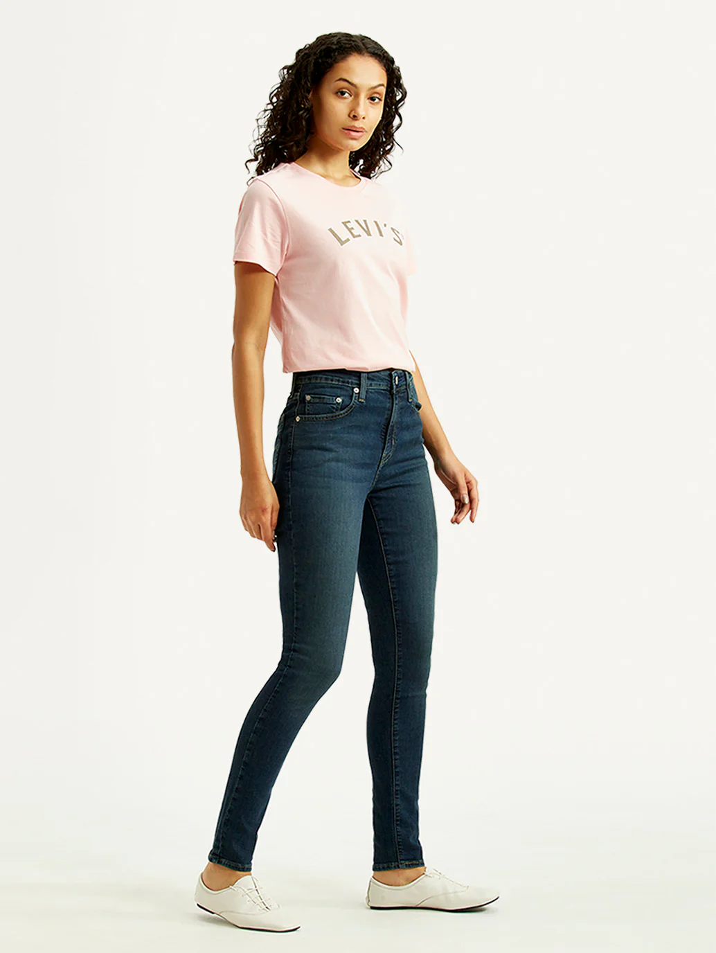 Women's 721 Dark Indigo Skinny Fit High Rise Jeans - Image 7