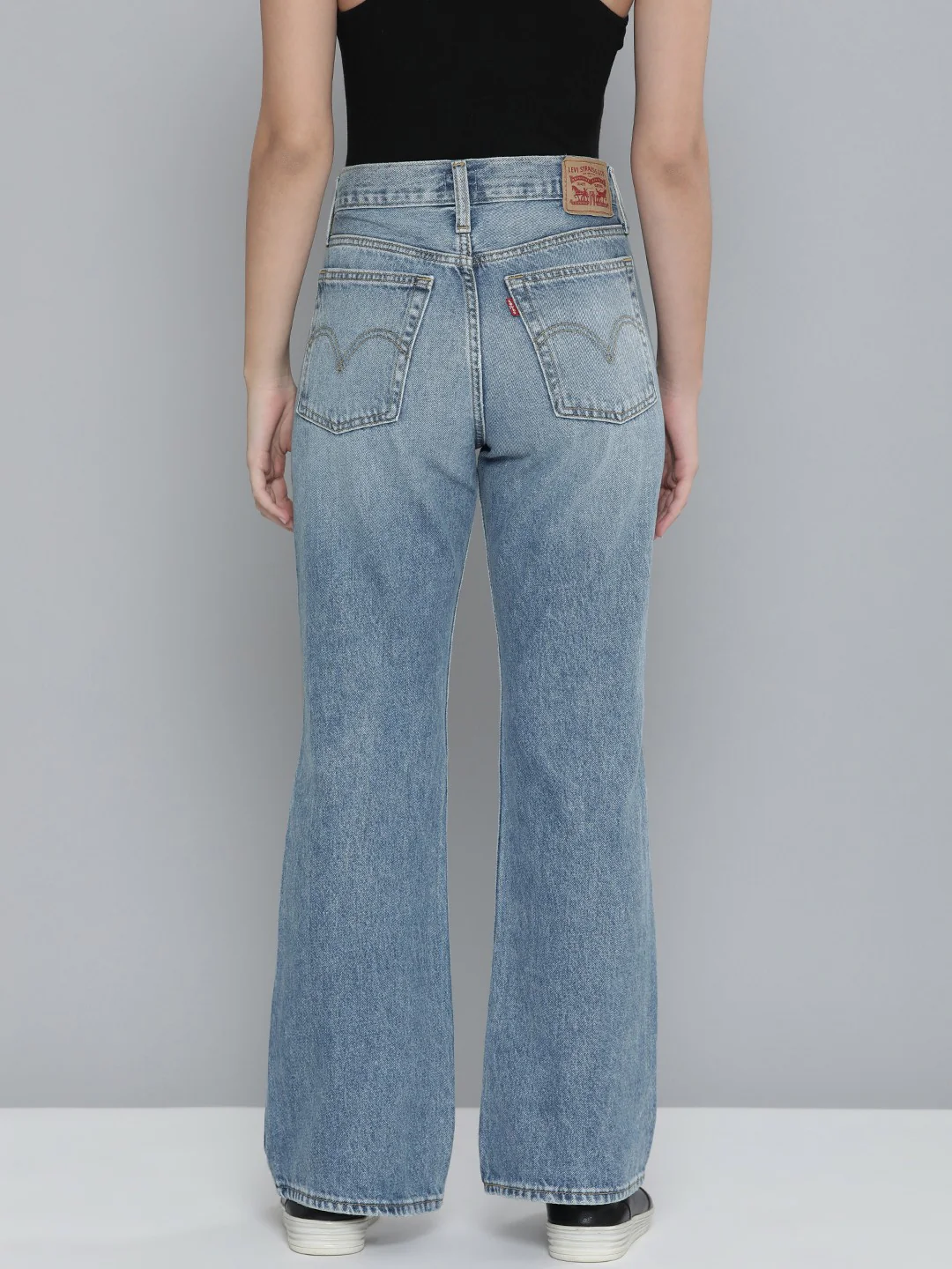Women's Indigo Wedgie Bootcut Fit Mid Rise Jeans - Image 3