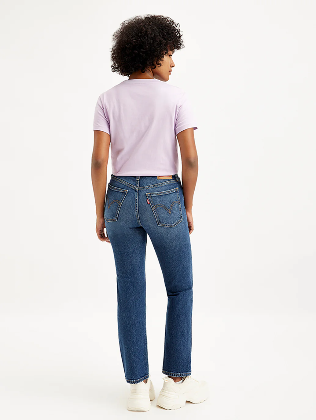 Women's Blue Wedgie Straight Fit Mid Rise Jeans - Image 2