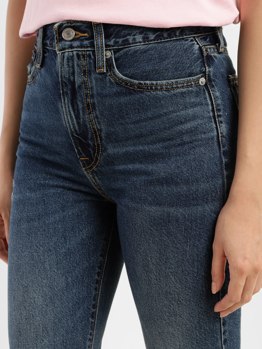 Women's Blue Wedgie Straight Fit High Rise Jeans - Image 4