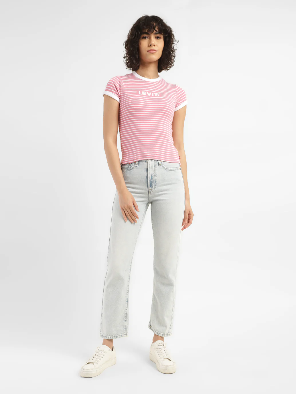 Women's Light Blue Wedgie Straight Fit Mid Rise Jeans - Image 6