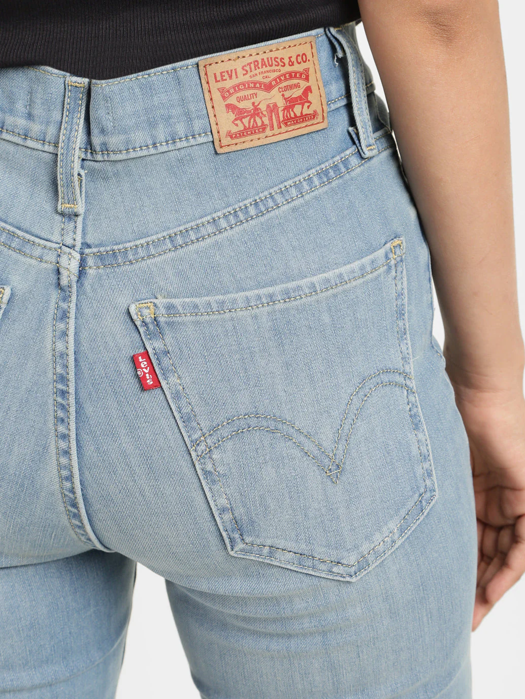 Women's Blue Mile High Wide Leg Fit High Rise Jeans - Image 11