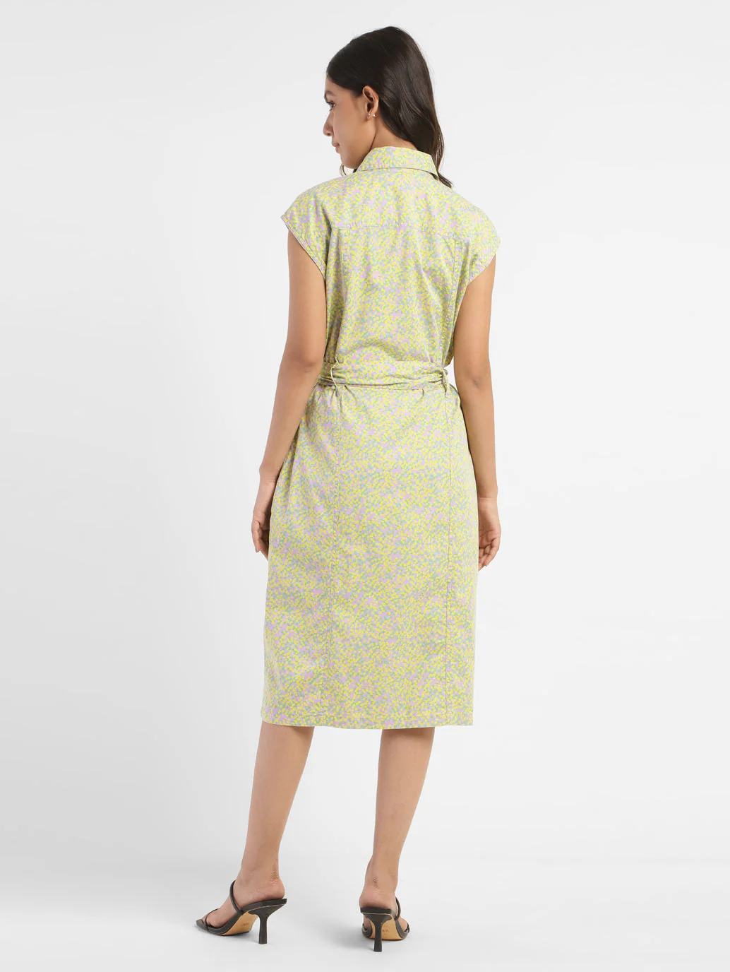 Women's Printed Spread Collar Dress - Image 3