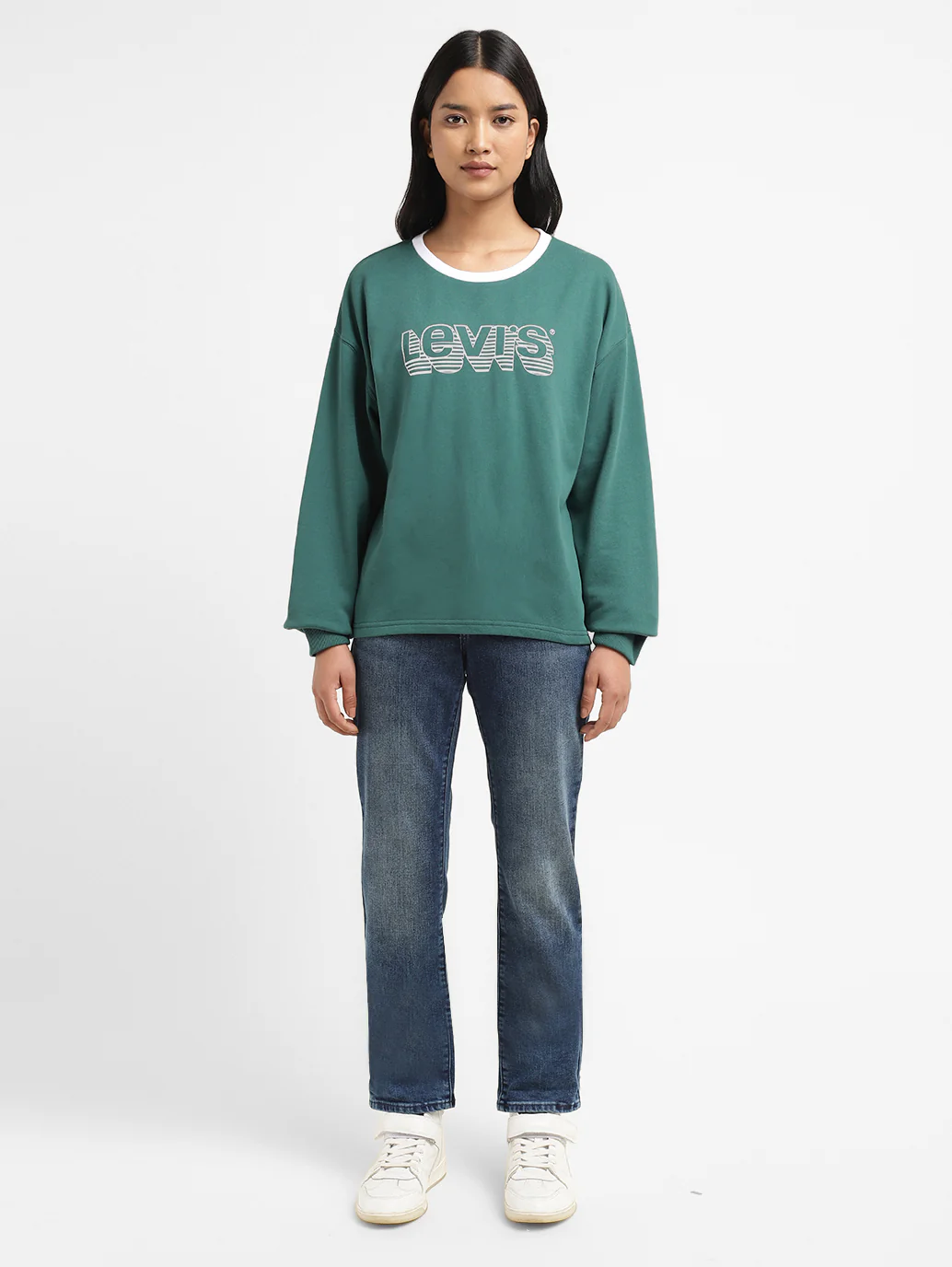 Womens Printed Crew Neck Sweatshirts - Image 5