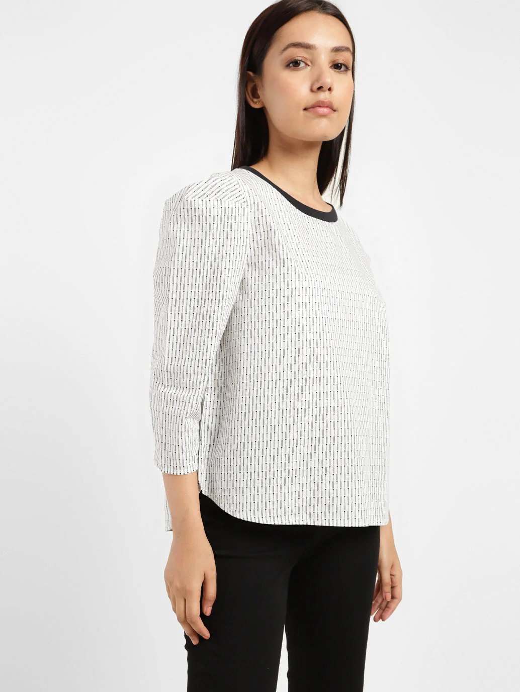 Women's Printed Crew Neck Top - Image 2