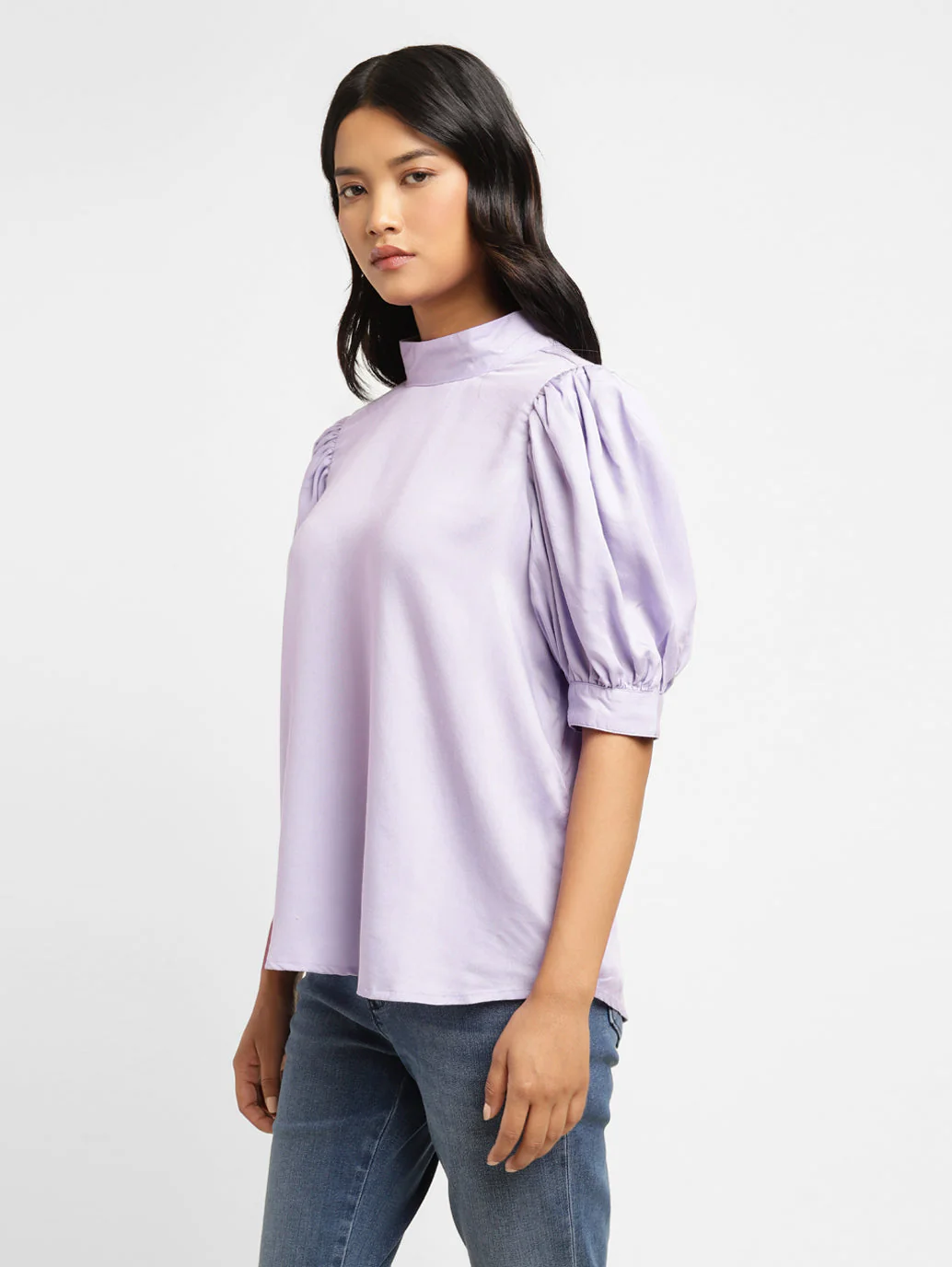 Women's Solid High Neck Top - Image 4