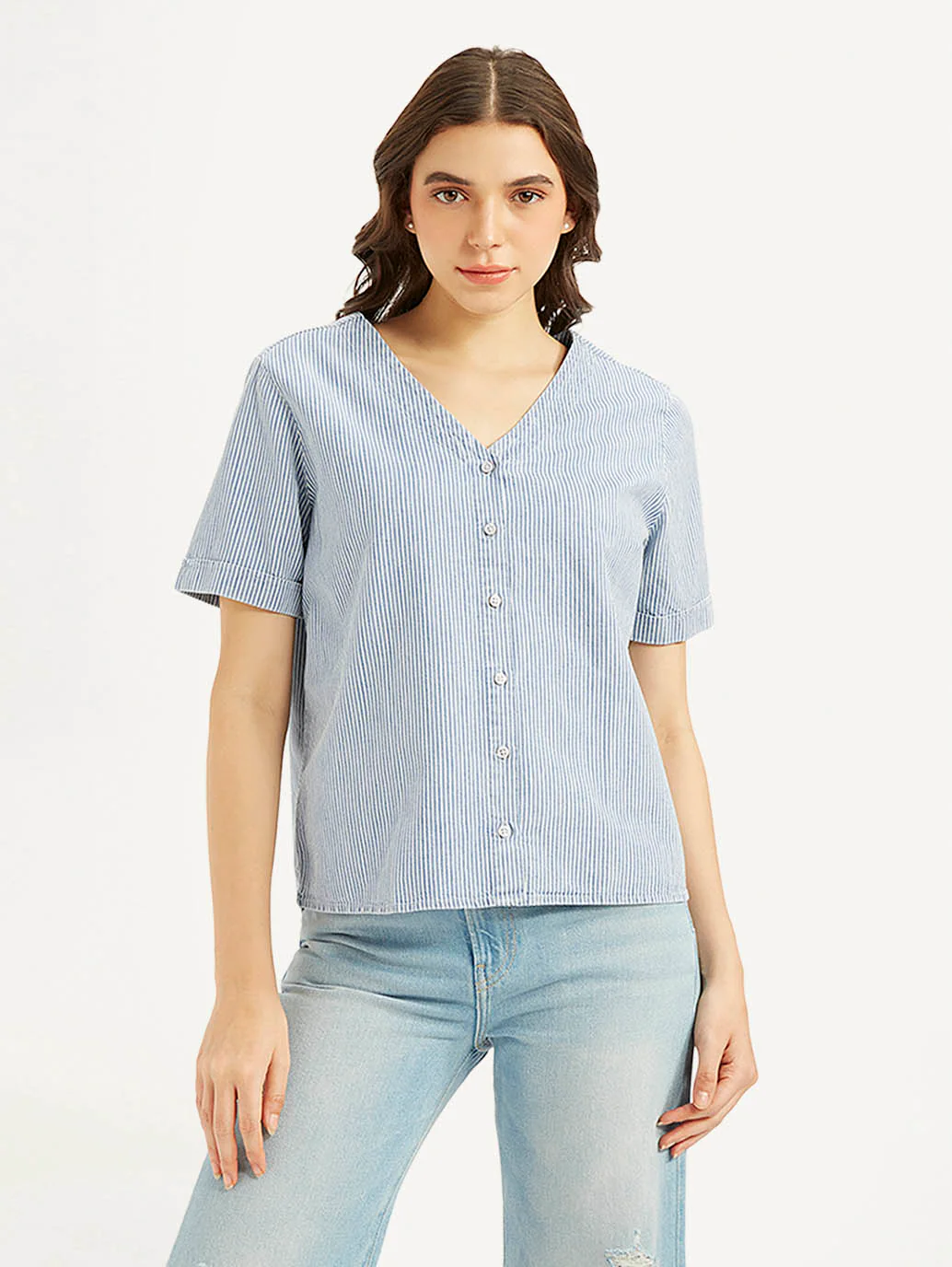 Women's Striped Regular Fit Shirt - Image 2