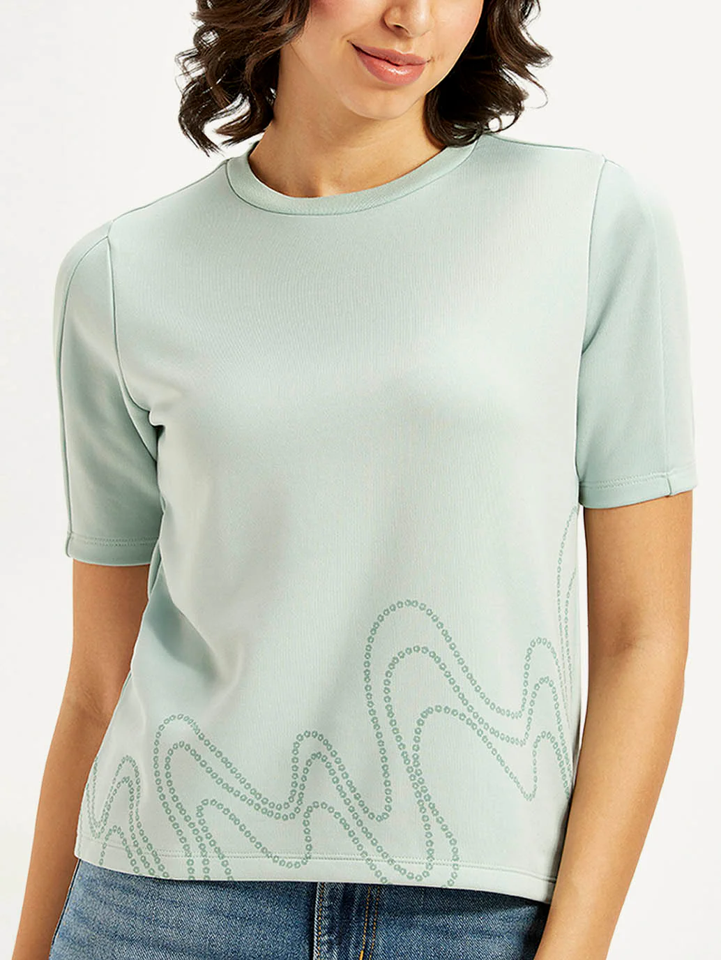 Women's Printed Regular Fit T-Shirt - Image 4