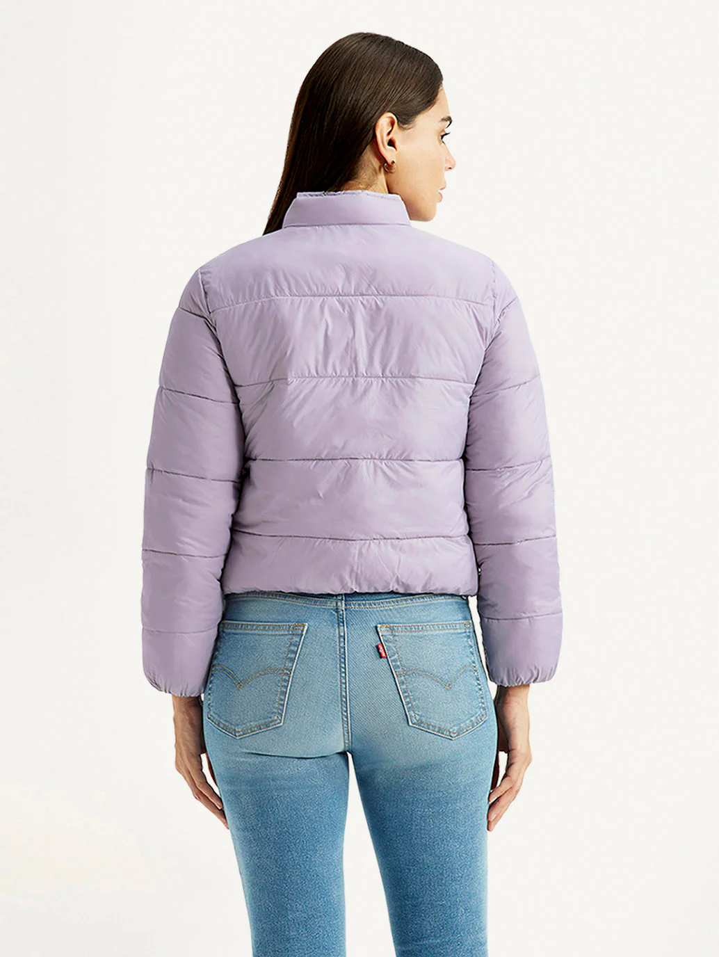 Women's Quilted Purple Puffer Jacket - Image 5