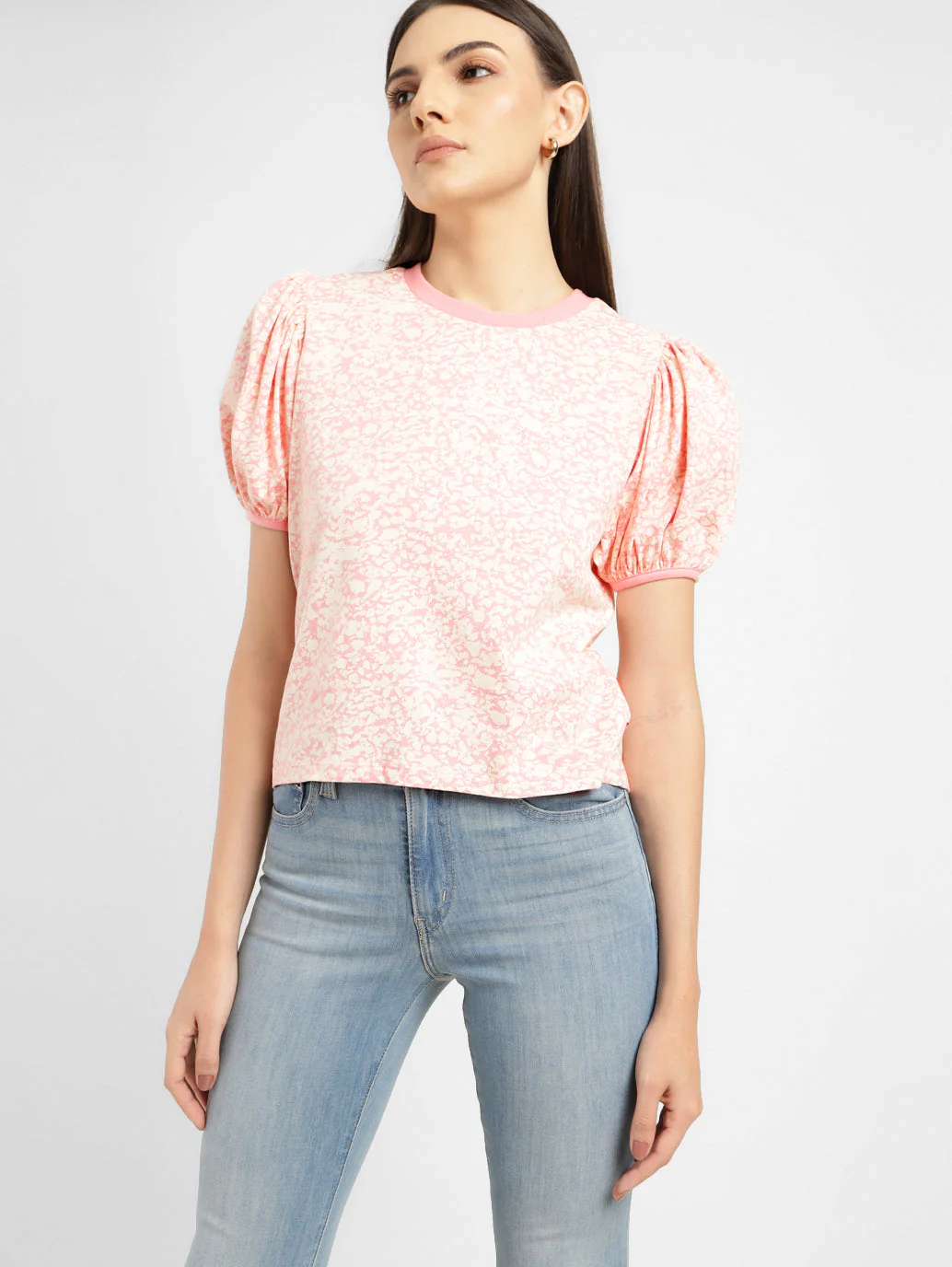 Women's Printed Crew Neck Top - Image 2