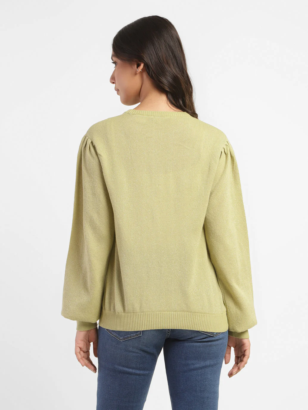 Women's Solid Crew Neck Sweater - Image 3